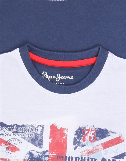 Pepe Jeans Boys Graphic Print White T-Shirt